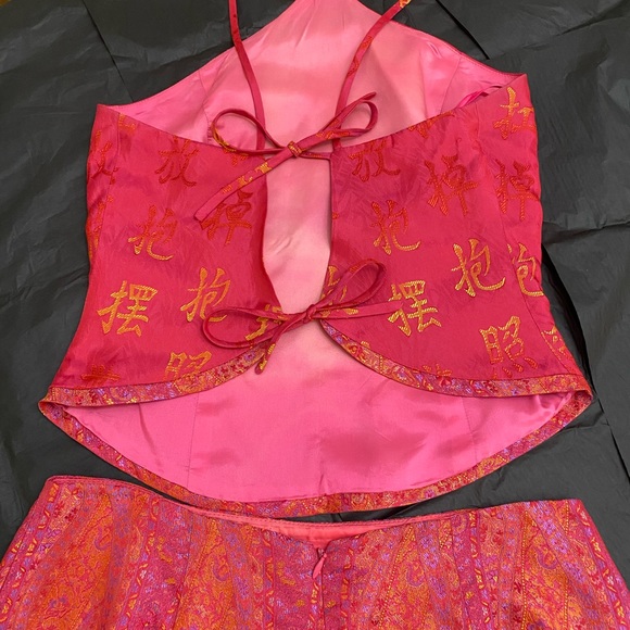 Open Back Top with Matching Skirt - Picture 2 of 5